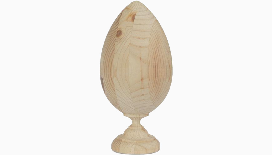 Boston Egg 6 Cedar Wood Finials by Mr Spindle 