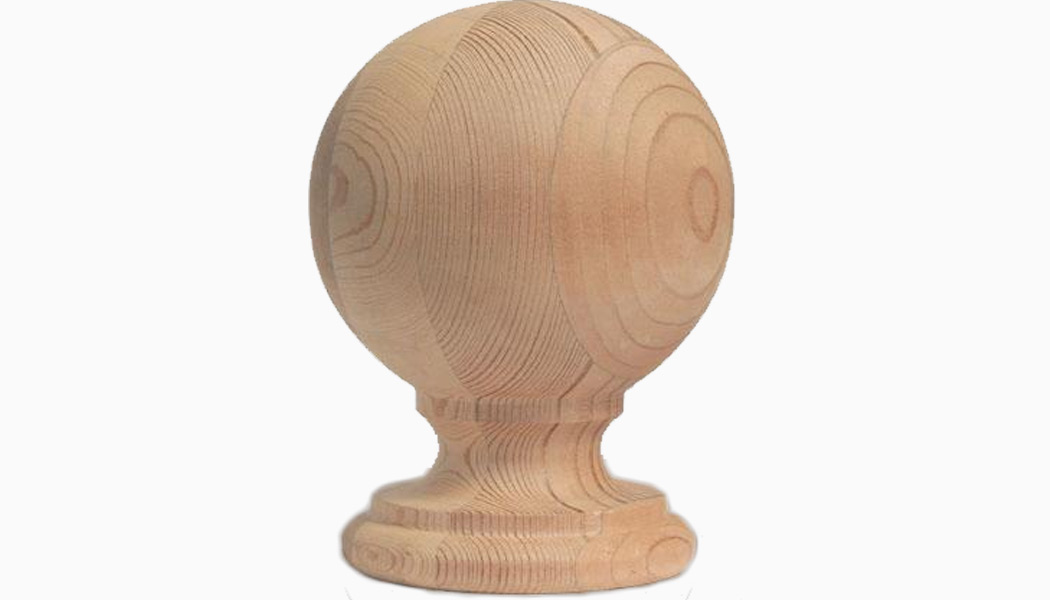 Traditional Ball 6 Cedar Wood Finials by Mr Spindle 